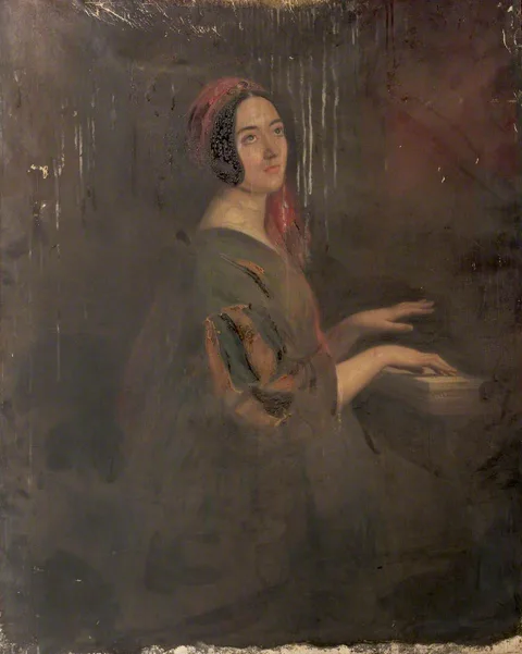 John Hollins, Portrait of a Lady as Saint Cecilia