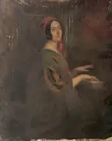 John Hollins, Portrait of a Lady as Saint Cecilia