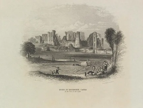 John Brandard, Ruins of Kenilworth Castle and Bed of the Lake
