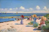 Carl Carlsen, A day out at the beach of Hornbæk, Denmark.