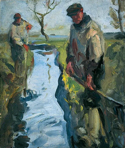 Harry Becker, Two Men Clearing Banks