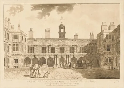 Francis Jukes, The Inner Courtyard of Old Somerset House in the Strand