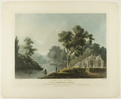 Francis Jukes, View of Erbistock Church