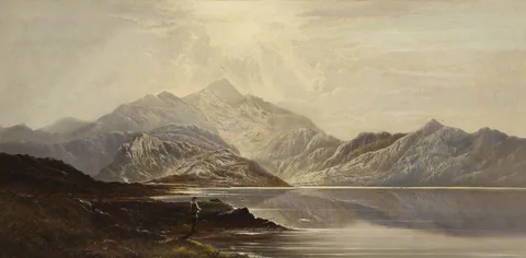 Charles Leslie, Welsh Landscape, Llyn Nant-y-Clif, North Wales