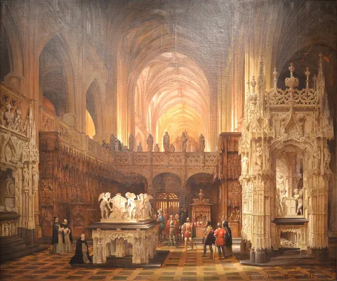 Auguste Mathieu, Francis I visiting the church of Brou