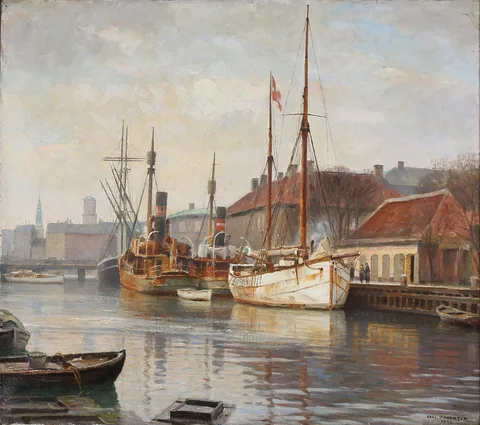 Axel Johansen, View from Frederiksholms Kanal, Copenhagen.