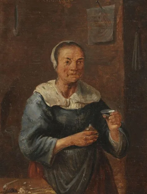 Adriaen Rombouts, Portrait of a Flemish maid