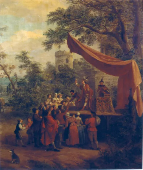 Elisabeth Seldron, A quack and his audience outside a city wall