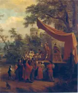 Elisabeth Seldron, A quack and his audience outside a city wall