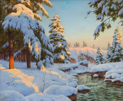 Boris Bessonov, Winter landscape.