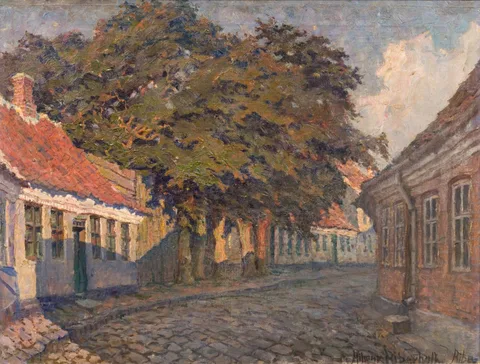 Hilmar Riberholt, Street view from Ribe