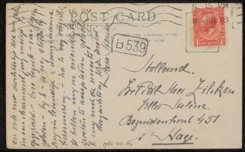 Sara Henze, Briefkaart aan Philip Zilcken