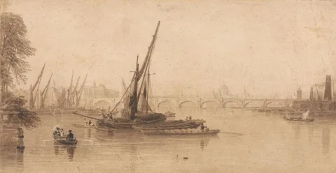 William Parrott, Waterloo Bridge from the Garden of M. A. Taylor, Esq.