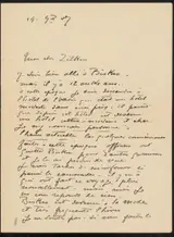 Henri Paillard, Brief aan Philip Zilcken