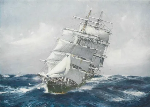 Jack Spurling, Framed Print Of Clipper Thermopylae