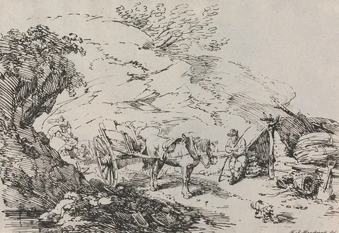 Franz Joseph Manskirsch, Horse and Cart in Quarry