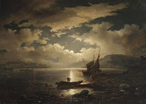 Wilhelm Brandenburg, Fishing by moonlight