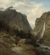 Wilhelm Brandenburg, A huntsman by an Alpine torrent