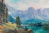 Carl Kaiser-Herbst, Hallstättersee with View of the Dachstein
