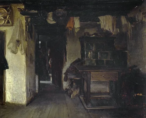 Alfons Spring, Interior of a Farmhouse