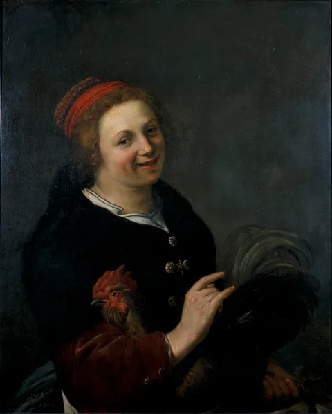 Johannes Baeck, Woman with Rooster
