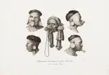 Anton Krüger, Physionomies caractéristiques de quatre Botocudes avec la tête d´une Momie