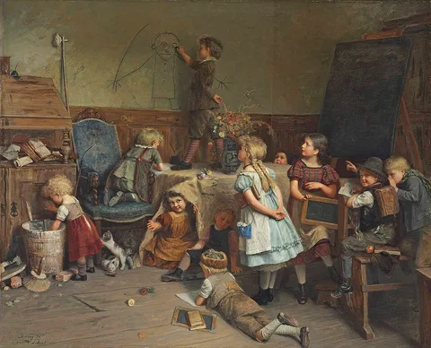 Eduard Schulz-Briesen, The Young Artist – School Recess