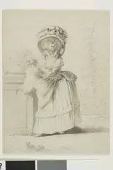 Alexandre Moitte, An Elegant Young Woman in a Garden