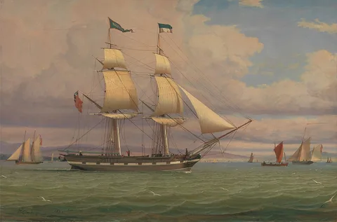 William Clark, The English Brig 'Norval' before the Wind