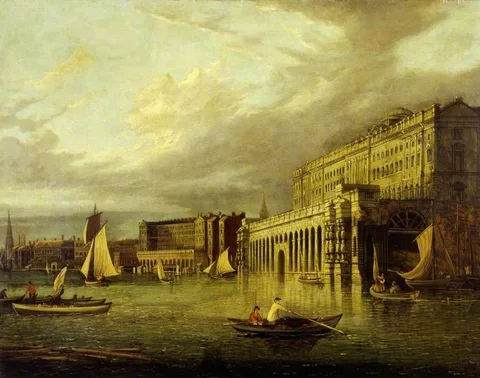 John Dean Paul, Somerset House and the Adelphi from the River, London