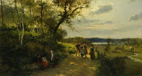 Theodor Her, Landscape with Figures