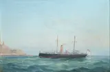 Luigi Galea, The British cruiser 'Fearless' off Malta