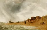 Alfred Priest, Beach Scene 1849