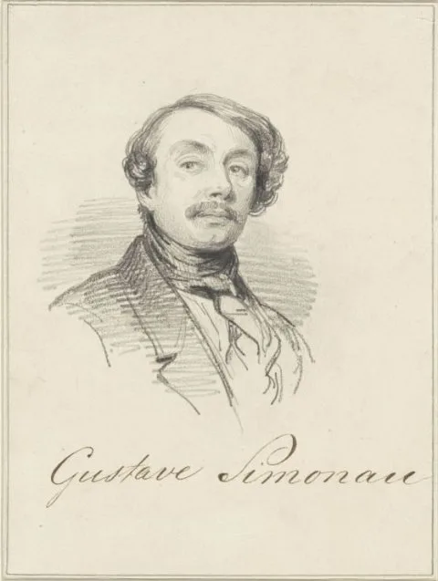 Gustave Adolphe Simonau, Zelfportret van Gustave Adolphe Simoneau