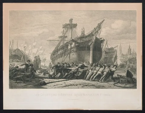 Jean Baptiste Michiels, Een timmerwerf te Antwerpen ten tijde van Napoleon I (1804)