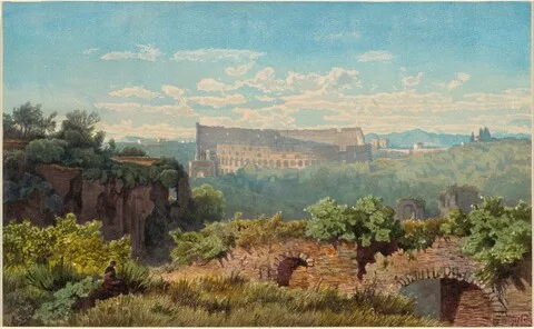 Julius Zielke, The Colosseum Seen from the Palatine Hill