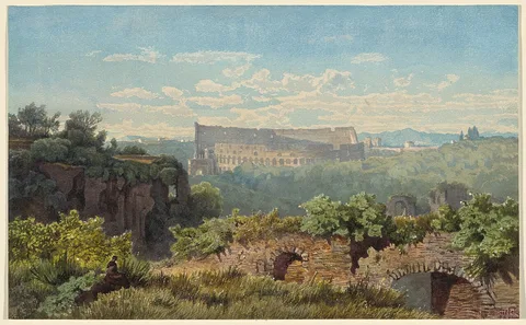 Julius Zielke, The Colosseum Seen from the Palatine Hill