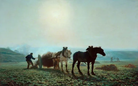 Jules Montigny, Horses in a Field