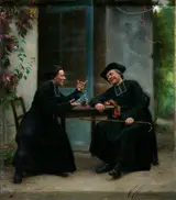 Vincent Chevilliard, The Curé's Story: Two Priests Seated at a Table