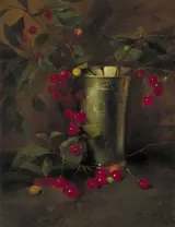 Jan de Jong, Cherries in a Tin Mug