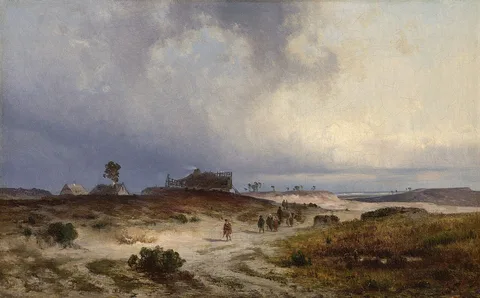 Hermann Both, Pomeranian coastal landscape at wind up storm