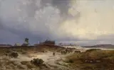 Hermann Both, Pomeranian coastal landscape at wind up storm