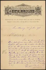 Johannes Matthijs Lion, Brief aan Philip Zilcken
