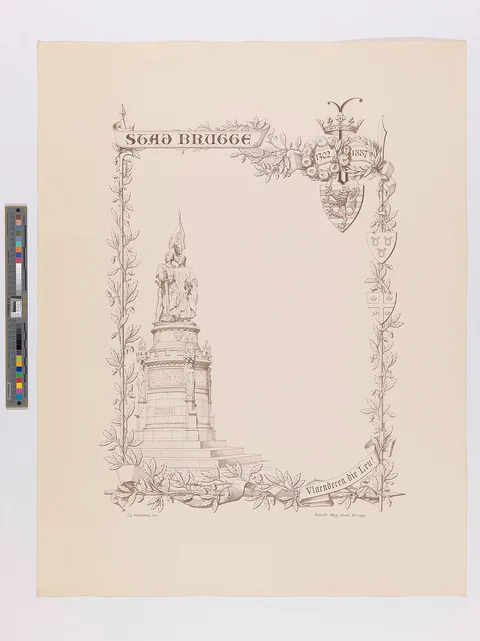 Charles Rousseau, Inauguration of the statue of Jan Breydel and Pieter de Coninck - honorary diploma