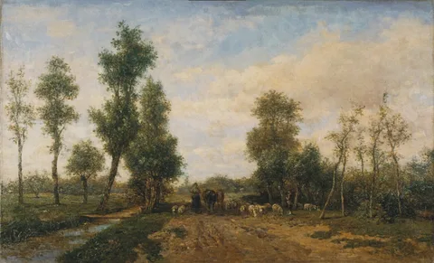Simon van den Berg, Landscape with Sandy Road