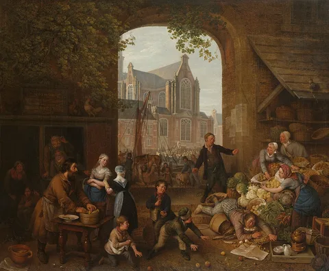 Paul Noël, Two Drunkards at the Market near the Westerkerk in Amsterdam