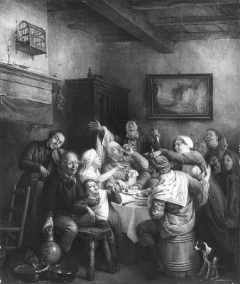 Paul Noël, A merry company during a meal
