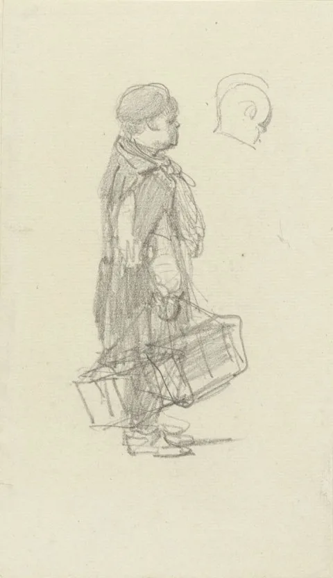 Adolphe Mouilleron, Studie van een jongen met een pak aan een touw