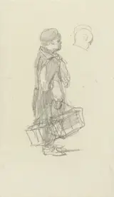 Adolphe Mouilleron, Studie van een jongen met een pak aan een touw