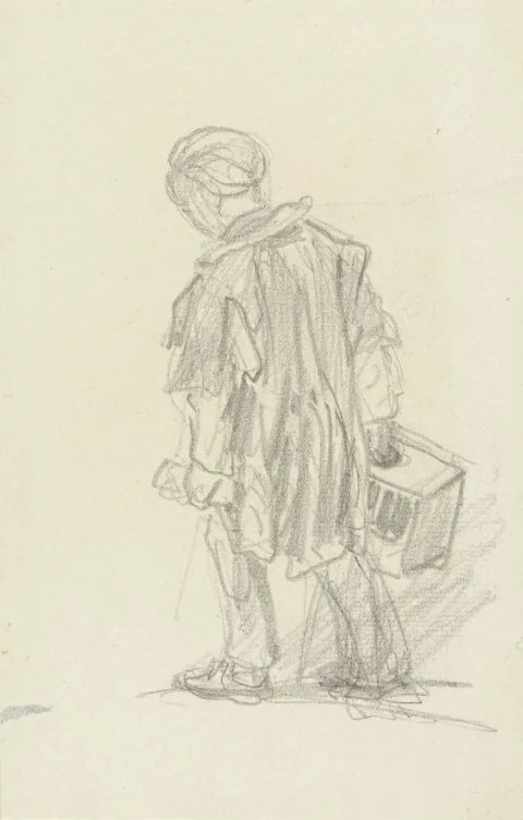 Adolphe Mouilleron, Schoenpoetser, naar links